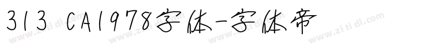 313 CA1978字体字体转换